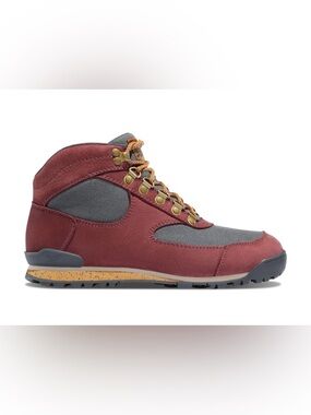 Danner Women's Burgundy and Gray Combat Moto Boots